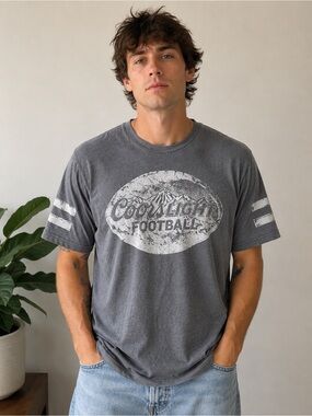 Coors Light Graphic Tee Vintage Americana Football Dad Off Duty